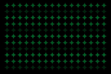 NeonGrid: A Futuristic Pattern of Green Circles and Stars on Black for Casino or Digital Backgrounds