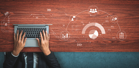 A project management dashboard displaying key performance indicators. The data visualization shows...