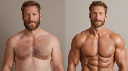  Weight Loss, Body transformation, Before and After Weight Loss Transformation of Man, Body Transformation: Overweight to Muscular and Fit