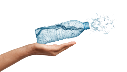 Water Bottle Splash in Hand: Hydration, Recycling, and Environmental Awareness