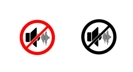 Muted Sound Symbol – Stylized Icon for Silence, Audio Off, and Media Control