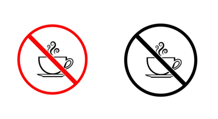 No Hot Beverages Allowed – Bold Symbol for Safety and Spill-Free Zone Regulation
