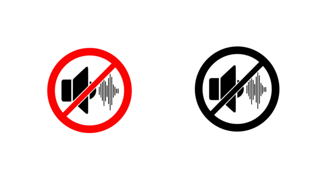 Muted Sound Symbol – Stylized Icon for Silence, Audio Off, and Media Control