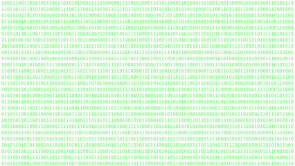 Group of binary number system applied from green micro spot on isolate white background. PNG file, 16:9 format.