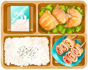 Bento Box Illustration