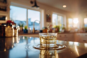 Oil droplet expanding on hot surface with iridescent circles