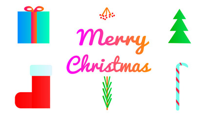 set of christmas decorations