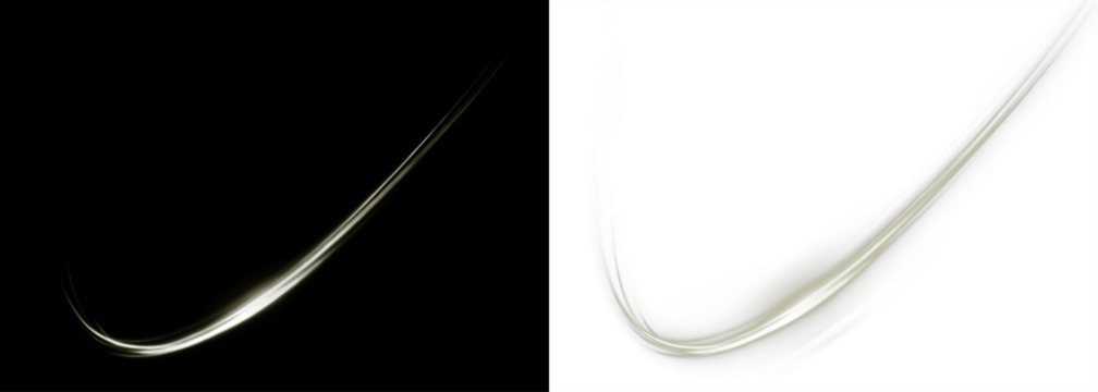 Abstract light streak overlay on contrasting backgrounds, creating dynamic visual effects for design projects, enhancing creativity and artistic expression with copy space