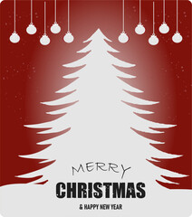 New Christmas Vector Design. Christmas and New Year background with gifts in winter. Christmas card. Vector illustration.