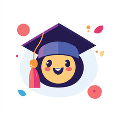 Happy graduate with mortarboard celebrating academic achievement and success