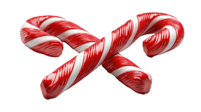 Candy Canes: Capturing the sweet, classic allure of the festive season with a close-up shot of candy canes, a delightful treat of red and white stripes.
