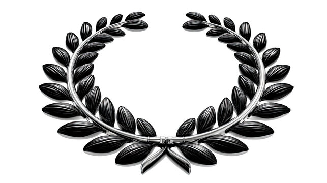Symbol of Triumph: A simple yet strong representation of victory and honor, an elegant laurel wreath, embodying timeless achievement and glory.