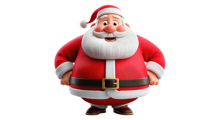 Fototapeta premium Heart of Christmas: A cheerful Santa Claus figure stands, embodying the spirit of the holiday, radiating warmth and merriment.