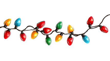 Festive Illumination: A string of vibrant, multi-colored lights brings a sense of joy and warmth. Each bulb shines with festive spirit.