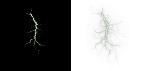 Lightning bolt overlay illustration on contrasting backgrounds, showcasing dynamic energy and natural power, ideal for creative projects and visual storytelling