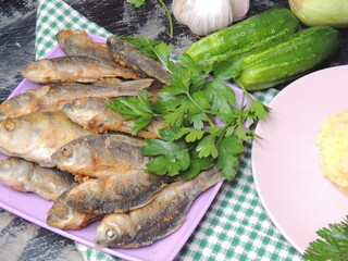 fresh fish on a plate