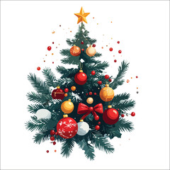 christmas tree with balls