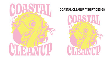 Coastal Cleanup T-shirt Design for gents