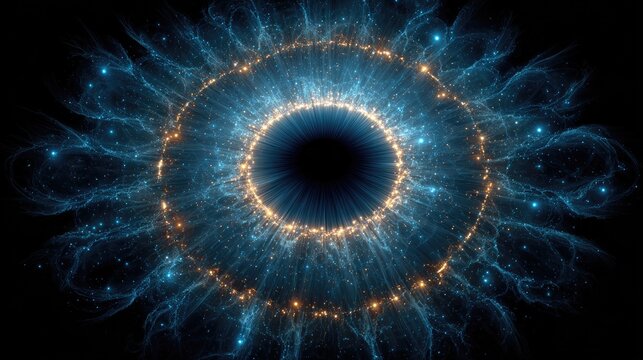 Sci-fi warmhole, Abstract Cosmic Eye or Portal - Sci-Fi Background