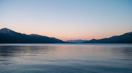 Fototapeta premium sunset over the lake