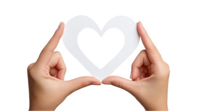 Hands Holding Heart Shape: Love, Support, and Valentine's Day Concept