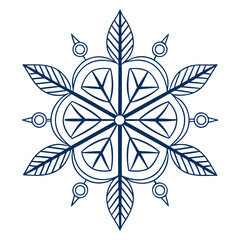 Stylish snowflake design for winter season