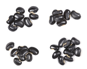 Collection of black beans isolated on white background. Ideal for organic food, vegetarian diet, healthy eating, and protein concepts. High-resolution image perfect for cooking, nutrition, and design.