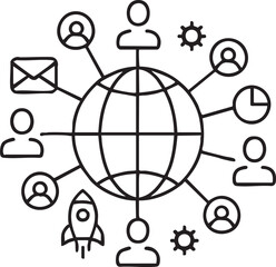 Black Vector Business Startup Innovation Icons 