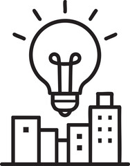 Black Vector Business Startup Innovation Icons 