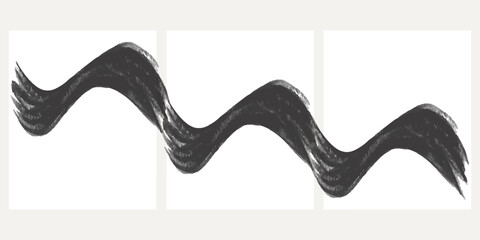 Handdrawn templates for design set. Grunge brush stroke. Business cards collection. Vector illustration.