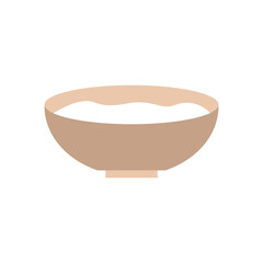 Bowl with rice. Freshly Cooked White Rice. Bowl of Steamed Rice. Bowl of Warm Porridge. Creamy Morning Porridge.