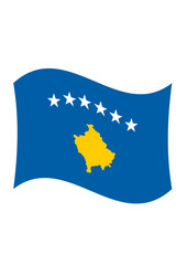 kosovo national flag  - vector, vectorized