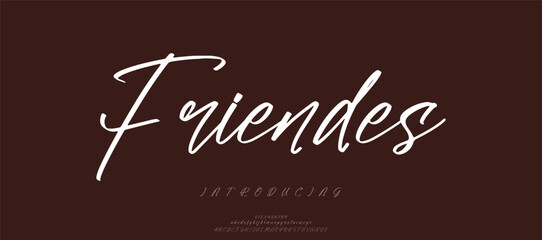 Elegant Font Uppercase Lowercase and Number. wedding font, Classic Lettering Minimal Fashion Designs. Typography modern serif fonts regular decorative vintage concept. vector illustration