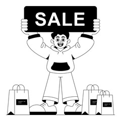Displaying promotional offers and discounts to attract more customers and drive sales. PNG File On Transparent Background

