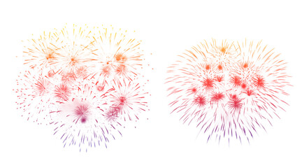 Dynamic abstract colorful firework explosion isolated for celebratory design