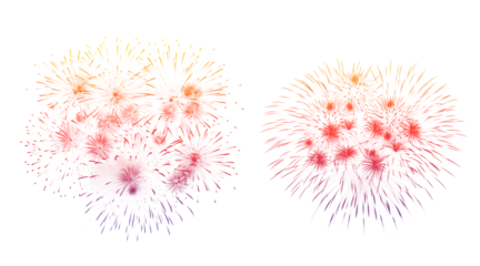 Dynamic abstract colorful firework explosion isolated for celebratory design