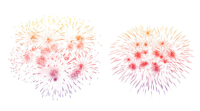 Dynamic abstract colorful firework explosion isolated for celebratory design - Powered by Adobe