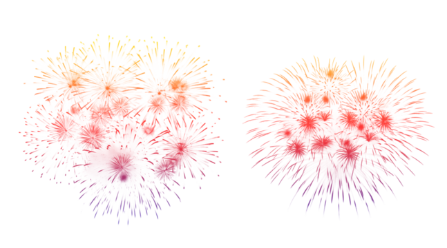 Dynamic abstract colorful firework explosion isolated for celebratory design