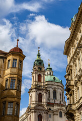 Obraz premium The historical central part of Prague, Czech Republic. View of the city.