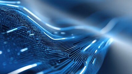 Tech-inspired black friday background with sleek metallic dark surface, abstract geometric shapes, and glowing digital circuit lines in blue and silver tones, futuristic sale banner design 