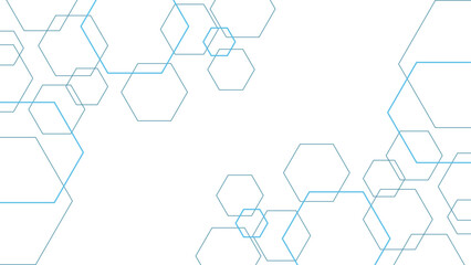Abstract geometric vector background with hexagon and line pattern for technology and science concept design
