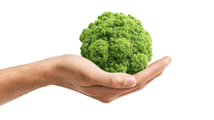 Hand Holding Green Kinetic Sand Ball, Sensory Play, Stress Relief