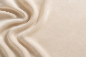 Elegant Beige Silk Texture with Gentle Folds