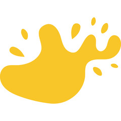 Orange liquid splash blob shape abstract graphic element isolated on white background clean design modern fluid dynamic motion healthy beverage concept