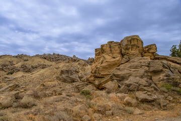 Fototapeta premium Baku, Azerbaijan. Qobustan National Park in Azerbaijan.