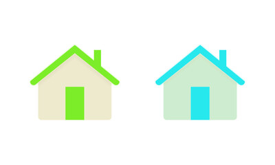Fototapeta premium Colorful Modern Home Icon Transparent PNG - Flat Minimal Style for Real Estate Branding, Digital Interface, Creative UI Design