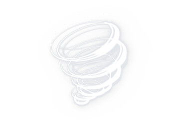 Abstract white spiral swirl overlay design, featuring smooth curves and dynamic movement, ideal for creative projects and digital backgrounds with copy space