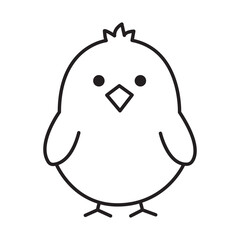 Adorable chick drawing Little cartoon baby chicken illustration for Easter decorations and springtime crafting projects
