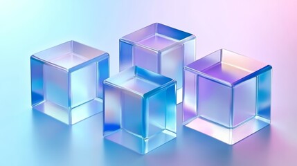 Obraz premium Stunning Collection of Iridescent Crystal Cubism Artworks Showcasing Modern Texture and Opulence