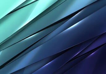 Obraz premium Abstract diagonal stripes of teal and deep blue gradient background texture